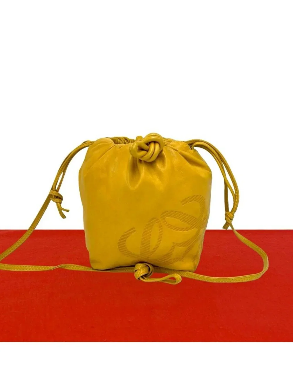 Loewe Vintage Anagram Logo Nappa Leather Mini Shoulder Bag Pochette Crossbody